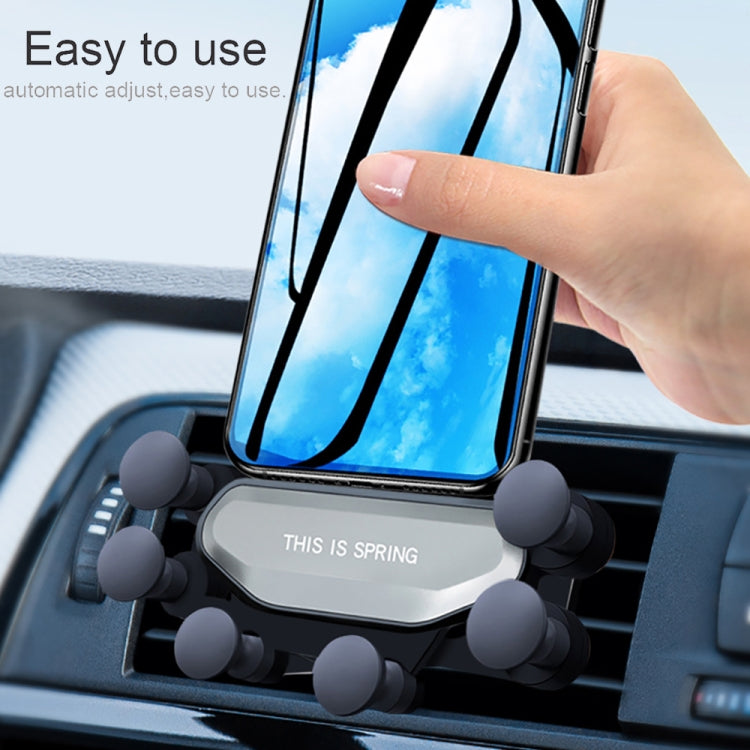 Car Air Outlet Six-claw Gravity Mobile Phone Holder Bracket, Six-claw Phone Holder(Silver), Six-claw Phone Holder(Black), Six-claw Phone Holder(Red)