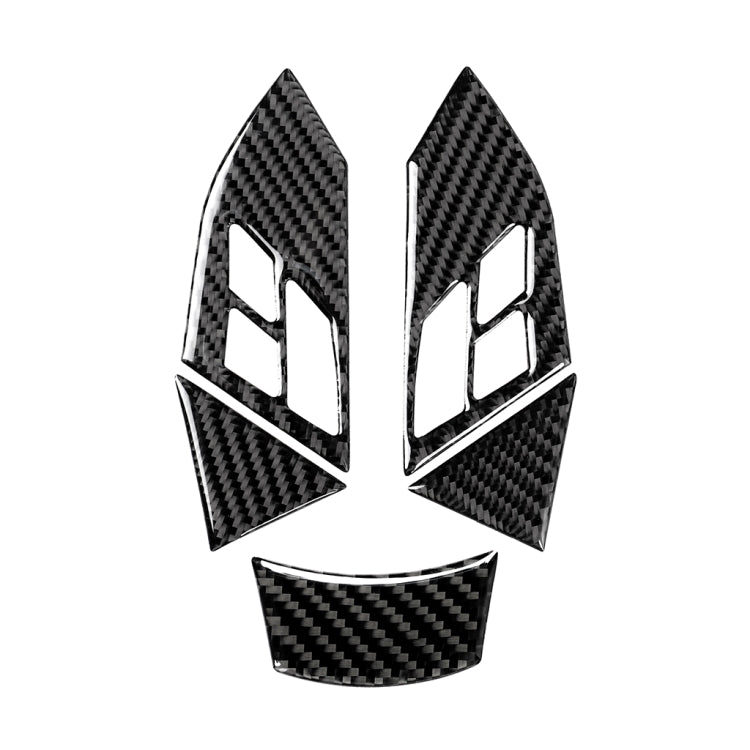 5 in 1 Car Carbon Fiber Solid Color Steering Wheel Button Decorative Sticker for BMW 5 Series E60 2004-2010, Left and Right Drive Universal, For BMW 5 Series E60 2004-2010