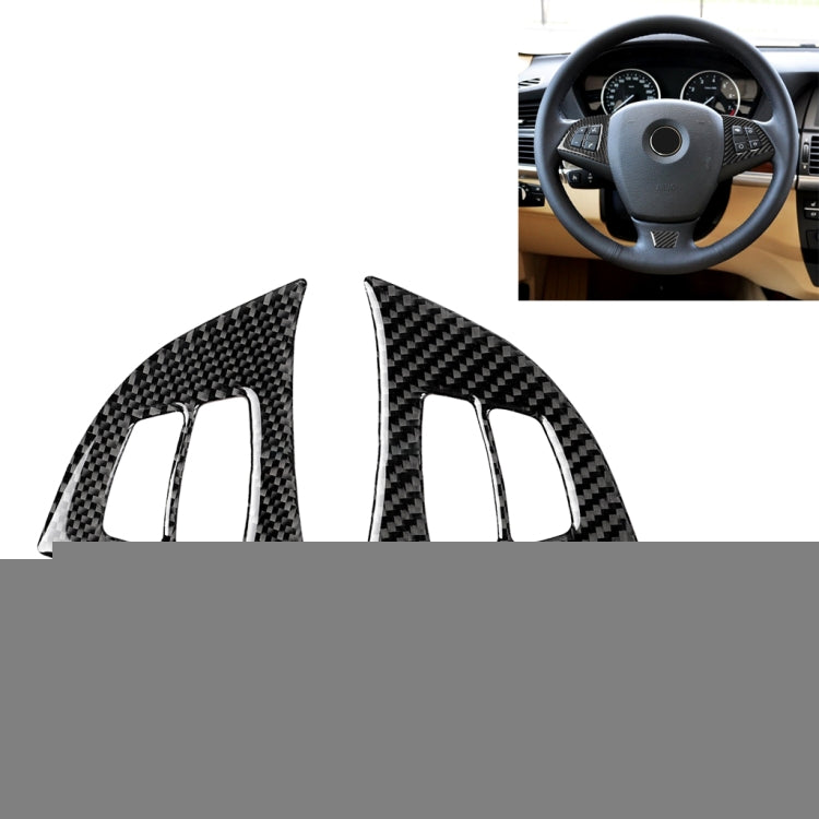 3 in 1 Car Carbon Fiber Solid Color Steering Wheel Button Decorative Sticker for BMW E70 2008-2013 X5, Left and Right Drive Universal, For BMW E70 2008-2013 X5