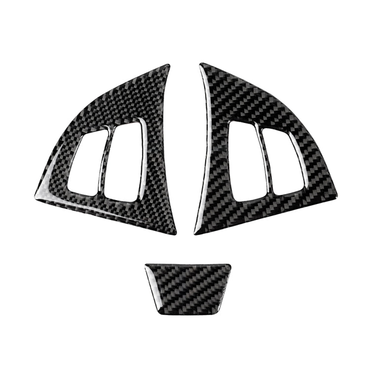 3 in 1 Car Carbon Fiber Solid Color Steering Wheel Button Decorative Sticker for BMW E70 2008-2013 X5, Left and Right Drive Universal, For BMW E70 2008-2013 X5