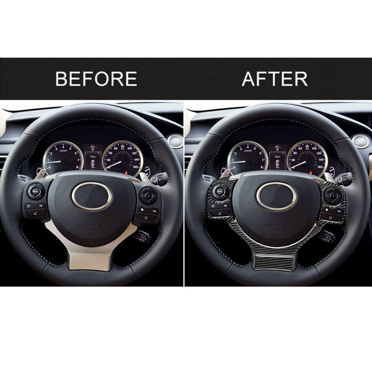 4 in 1 Car Carbon Fiber Steering Wheel Button Decorative Sticker for Lexus IS250 NX200 200t 300h, Left and Right Drive Universal, For Lexus IS250 NX200 200t 300h(B)