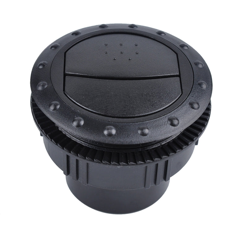 Universal 60mm Round AC Air Outlet Vent for RV Bus Boat Yacht Auto Air Conditioner Vent Replacement Parts Car Accessories, B Style (Black)