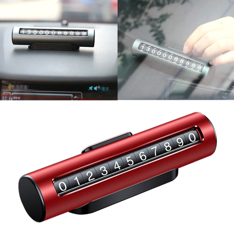 Car Metal Roller Creative Temporary Parking Card Parking Number Card, Metal Roller (Silver Grey), Metal Roller(Black), Metal Roller(Red), Metal Roller(Silver)