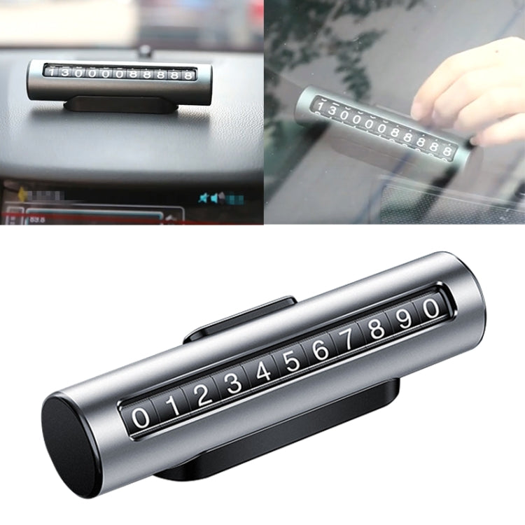 Car Metal Roller Creative Temporary Parking Card Parking Number Card, Metal Roller (Silver Grey), Metal Roller(Black), Metal Roller(Red), Metal Roller(Silver)