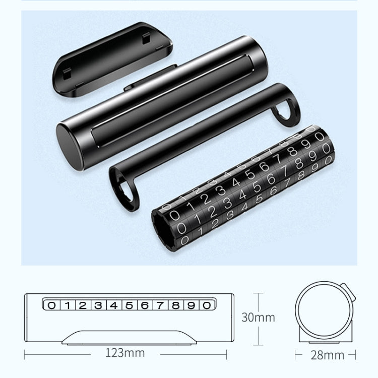 Car Metal Roller Creative Temporary Parking Card Parking Number Card, Metal Roller (Silver Grey), Metal Roller(Black), Metal Roller(Red), Metal Roller(Silver)