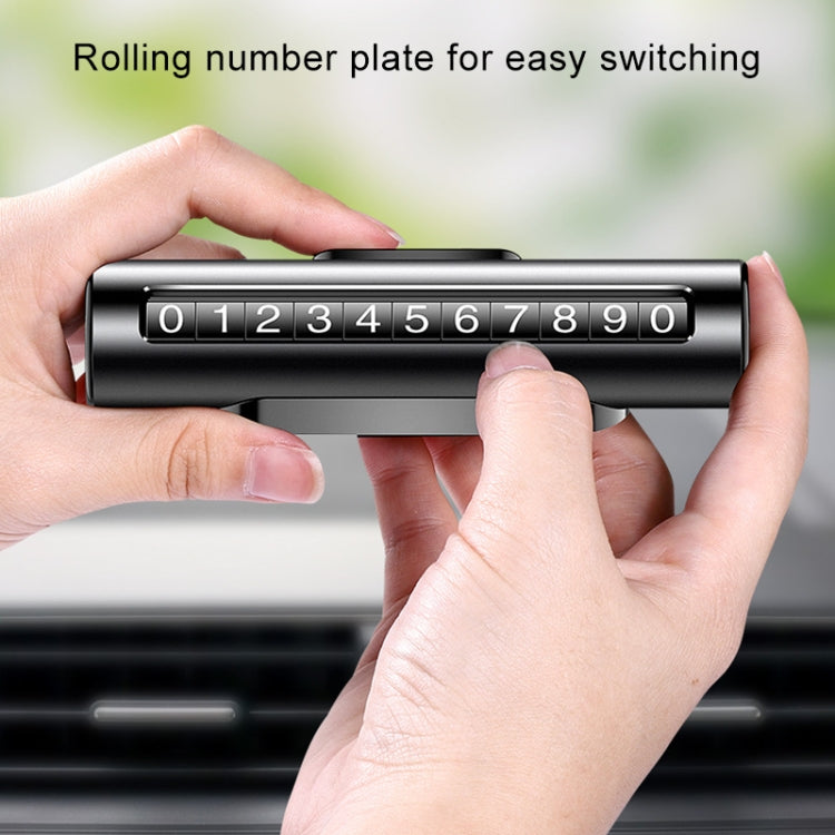 Car Metal Roller Creative Temporary Parking Card Parking Number Card, Metal Roller (Silver Grey), Metal Roller(Black), Metal Roller(Red), Metal Roller(Silver)