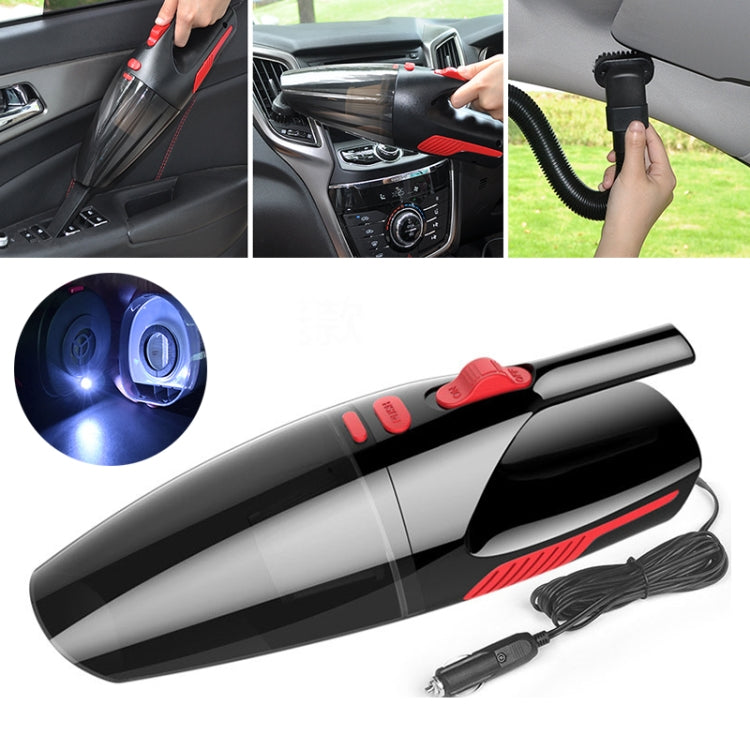 Car Wired Portable 120W Handheld Powerful Vacuum Cleaner with LED Light Cable Length: 5m, Wired with Light