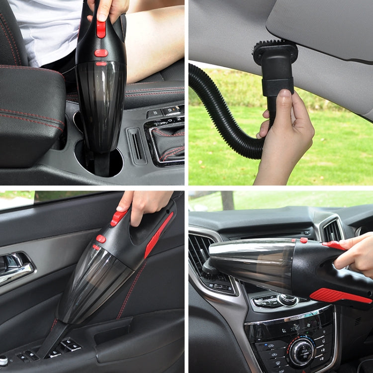 Car Wired Portable 120W Handheld Powerful Vacuum Cleaner with LED Light Cable Length: 5m, Wired with Light
