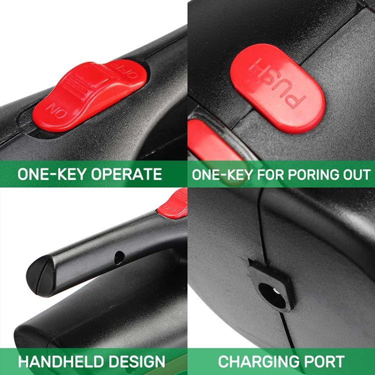 Car Wired Portable 120W Handheld Powerful Vacuum Cleaner with LED Light Cable Length: 5m, Wired with Light