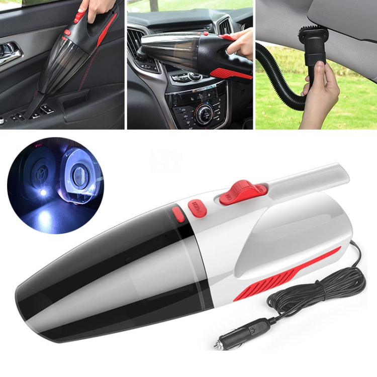 Car Wired Portable 120W Handheld Powerful Vacuum Cleaner with LED Light Cable Length: 5m, Wired with Light