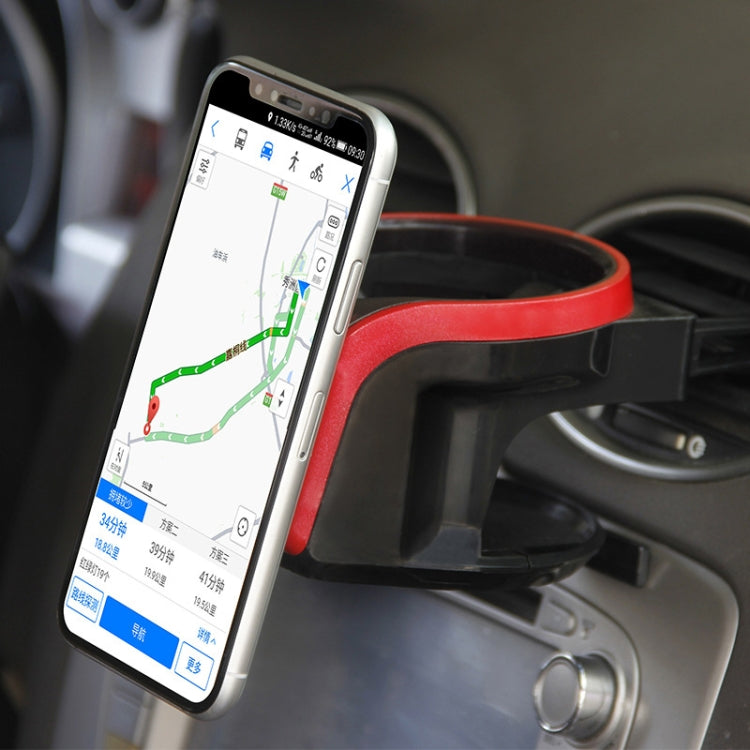 2 in 1 Car Air Outlet Magnetic Mount Beverage Cup Stand Phone Holder, 2 in 1 Phone Holder(Red), 2 in 1 Phone Holder