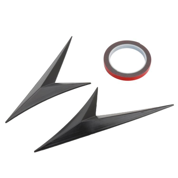 Modified Fender Side Wing Sticker Blade Side Shark Gill Car Body Decorative Sticker for Honda 10th Generation Civic, Bright Black, Bright Black