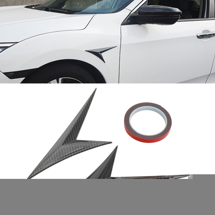 Modified Fender Side Wing Sticker Blade Side Shark Gill Car Body Decorative Sticker for Honda 10th Generation Civic, Carbon Fiber, Carbon Fiber