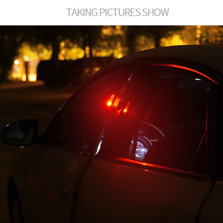 2 PCS Car LED Door Warning Lights Anti-collision Door Opening Lamp Flashing Lights, Door Warning Lights (Silver)