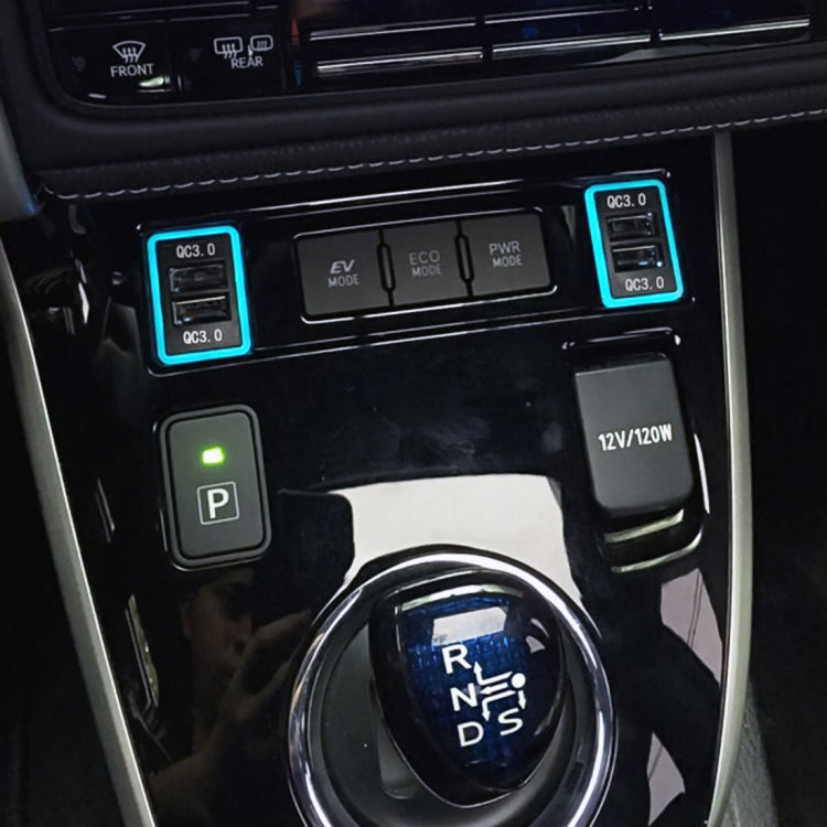 Car QC3.0 Fast Charge USB Interface Modification Charger for Toyota, Fuse to Take Power, Fuse (Ice Blue Light), Fuse (Blue Light), Fuse (Green Light), Fuse (Orange Light), Fuse (Red Light)