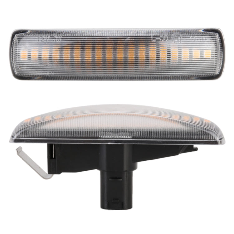 2 PCS DC12V / 3W Car LED Dynamic Blinker Side Lights Flowing Water Turn Signal Light for Land Rover, Amber Light, For Land Rover