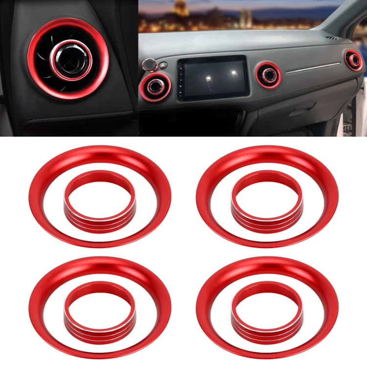 8 PCS Car Aluminum Alloy Air Conditioner Knob Case and Base for Honda XR-V, For Honda XR-V (Purple), For Honda XR-V (Red), For Honda XR-V (Gold)