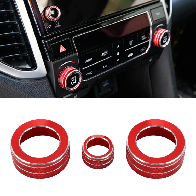 3 PCS Car Metal Air Conditioner Knob Case for Honda AVANCIER / URV, For Honda AVANCIER / URV (Blue), For Honda AVANCIER / URV (Red)