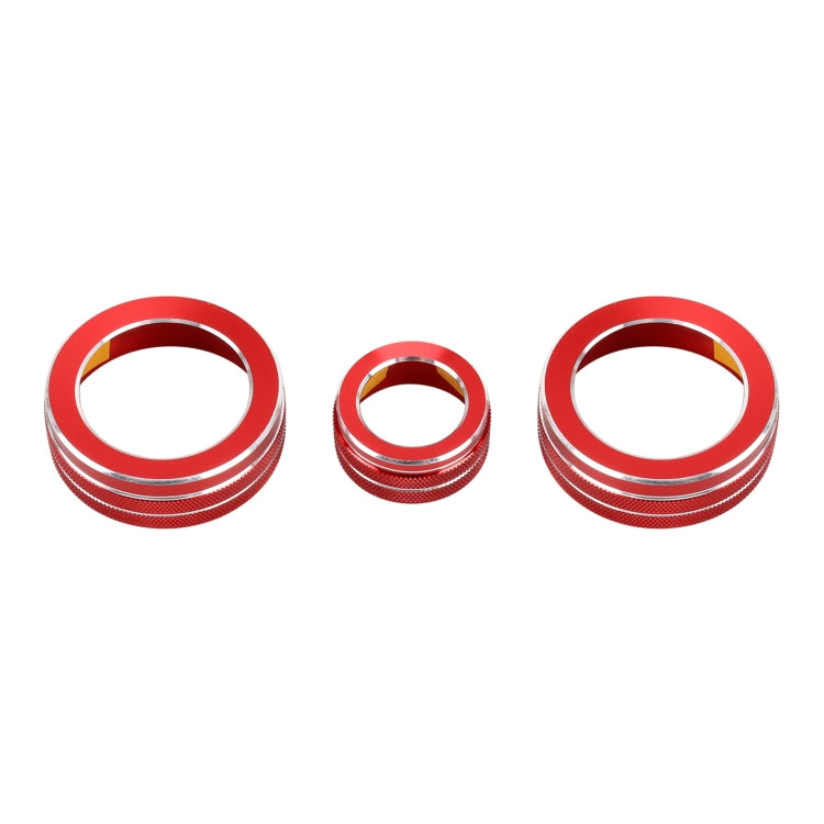 3 PCS Car Metal Air Conditioner Knob Case for Honda CR-V 2017, For Honda CR-V 2017 (Red), For Honda CR-V 2017 (Blue)