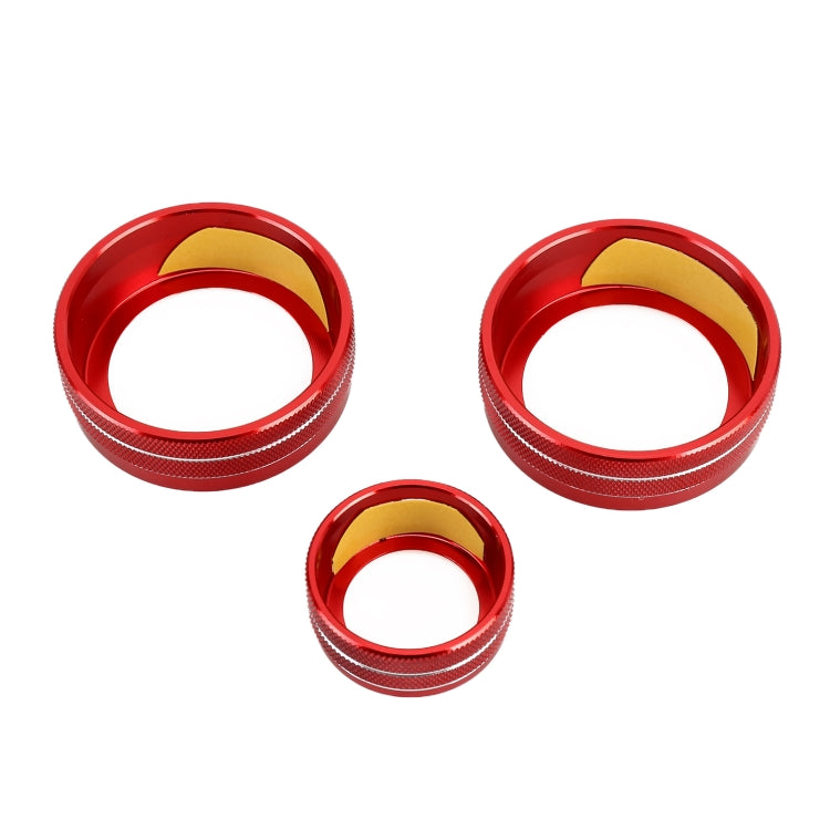 3 PCS Car Metal Air Conditioner Knob Case for Honda CR-V 2017, For Honda CR-V 2017 (Red), For Honda CR-V 2017 (Blue)