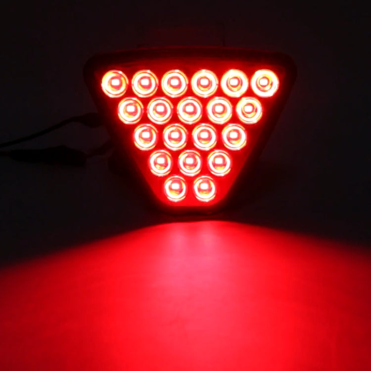 DC12V 1W Car Triangle Highlight Brake Lights Reversing Light with 20LEDs SMD-3528, Triangle (Black), Triangle (Red), Triangle (Transparent)