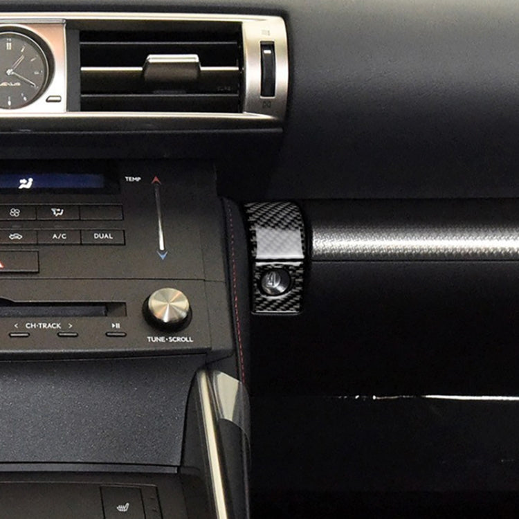 Car Carbon Fiber Storage Box Switch Decorative Sticker for Lexus IS250 2013-, Left Drive, Storage Box Switch