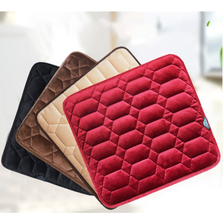 Car USB Seat Heater Cushion Warmer Cover Winter Heated Warm Mat, Style: Square, Square (Black), Square (Coffee), Square (Beige), Square (Red)