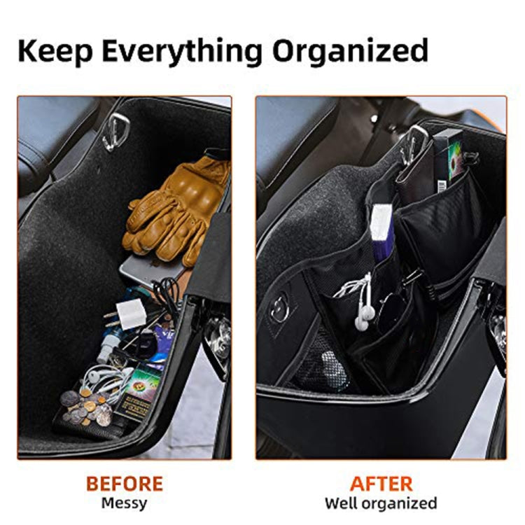 2 PCS Motorcycle Saddle Bags Storage Tool Side Pouch Bags, Side Pouch Bags