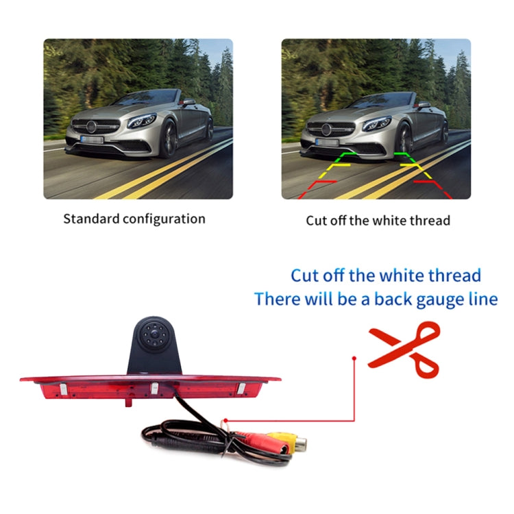 PZ466 Car Waterproof 170 Degree Brake Light View Camera + 7 inch Rearview Monitor for Ford Transit 2014-2015, PZ466 + 7 inch Rearview Monitor