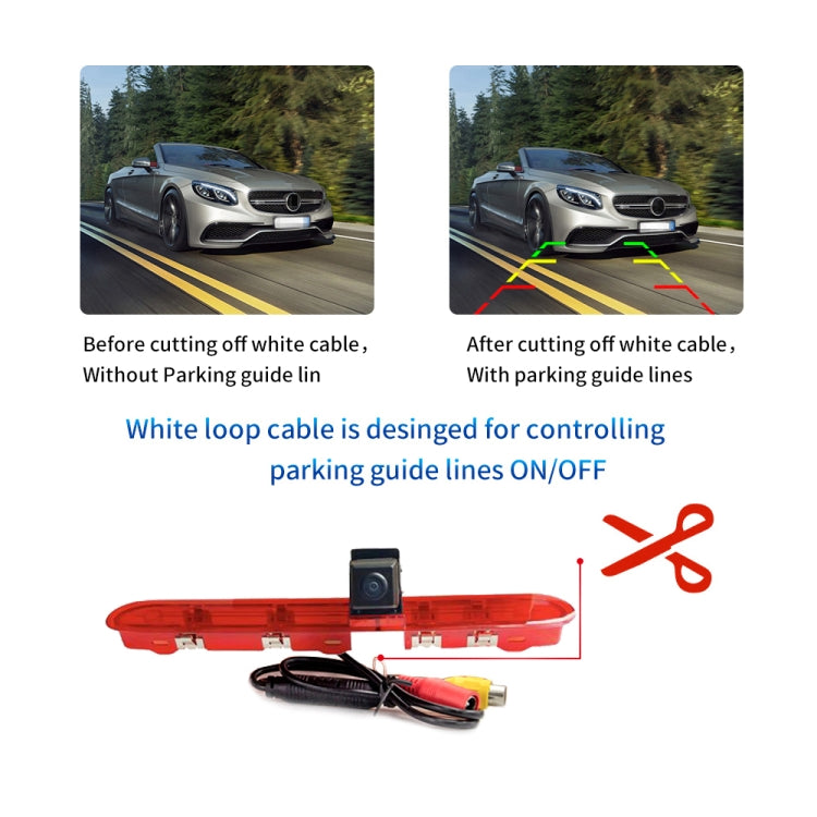 PZ471 Car Waterproof 170 Degree Brake Light View Camera + 7 inch Rearview Monitor for Citroen / Peugeot / Toyota, PZ471 + 7 inch Rearview Monitor