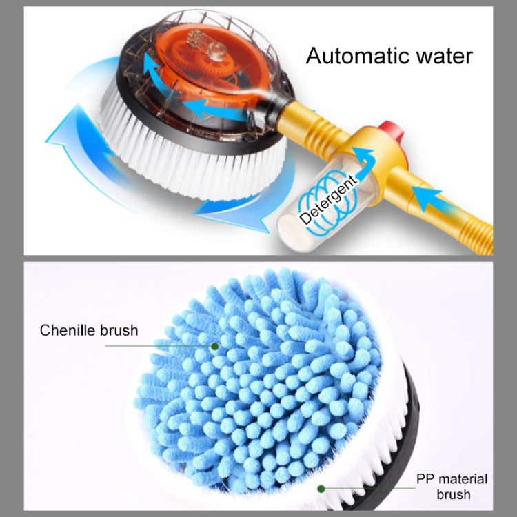 Car Cleaning Tools Chenille Automatic Rotating Car Wash Brush, Style: Water Brush + 5m Water Pipe, Style: Water Brush + 5m Water Pipe