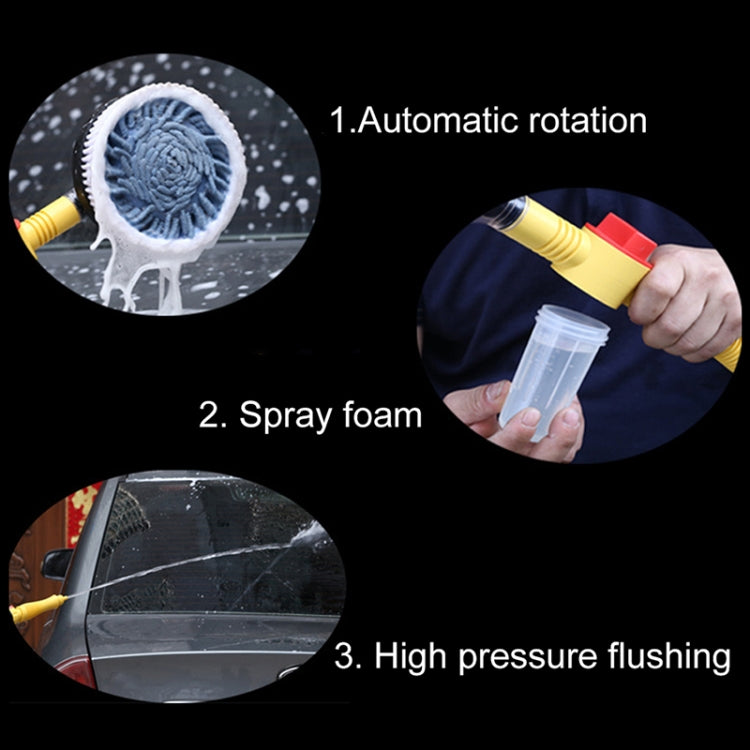 Car Cleaning Tools Chenille Automatic Rotating Car Wash Brush, Style: Water Brush + 10m Water Pipe, Style: Water Brush + 10m Water Pipe