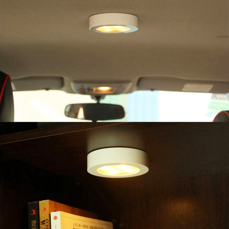 R-1633 4.5V / 0.3W 4LEDs Car Indoor Dome Light LED Touch Night Light, 4 LEDs (Gold), 4 LEDs(Silver)