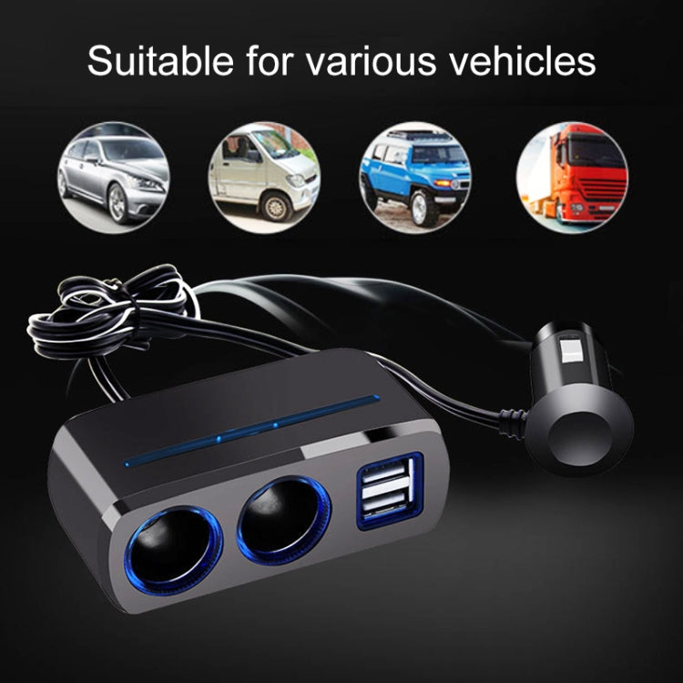 SHUNWEI SD-1928A 80W 3A Car 2 in 1 Dual USB Charger Cigarette Lighter, SD-1928A