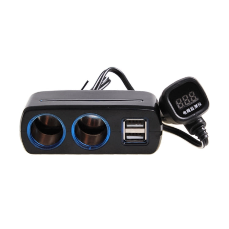SHUNWEI SD-1928C 80W 3.1A Car 2 in 1 Dual USB Charger Cigarette Lighter with Voltage Detection, SD-1928C