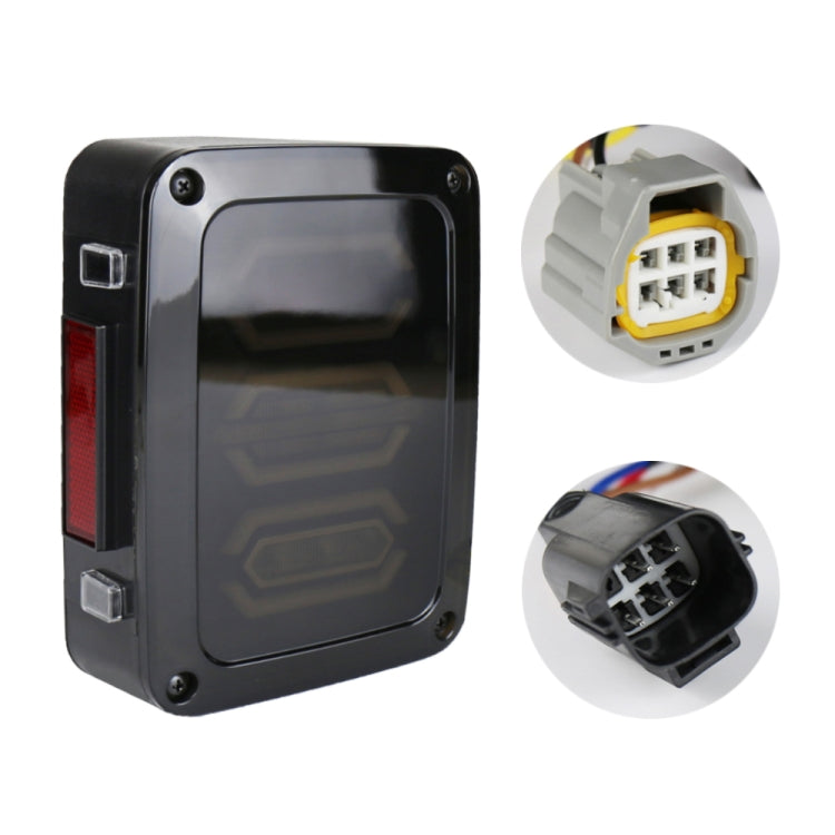 1 Pair 15W DC 12V IP67 4 in 1 Car LED Tail Lights / Driving Lights / Brake Lights/Turn Reverse, European Version
