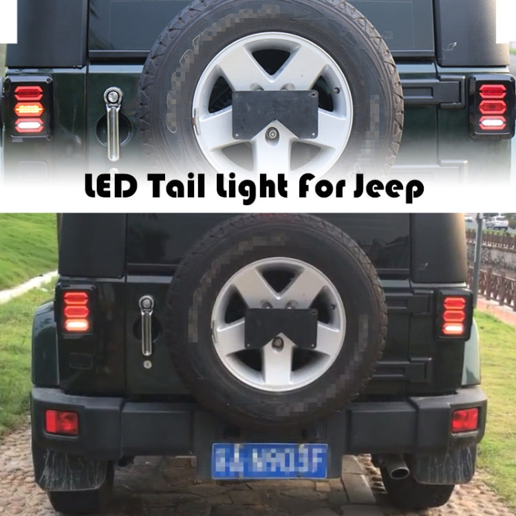 1 Pair 15W DC 12V IP67 4 in 1 Car LED Tail Lights / Driving Lights / Brake Lights/Turn Reverse, European Version