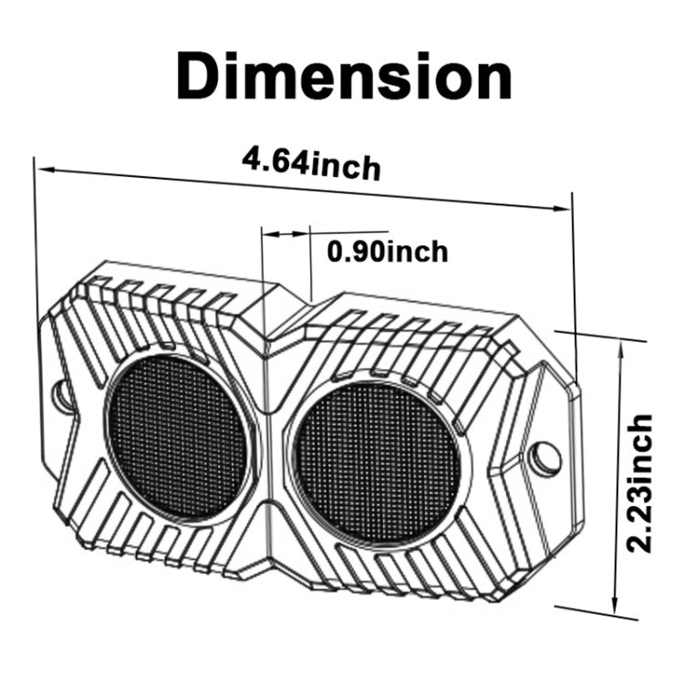 18W DC 12-24V 1.2A LED Double Row Car Bottom Light / Chassis Light / Yacht Deck Atmosphere Light