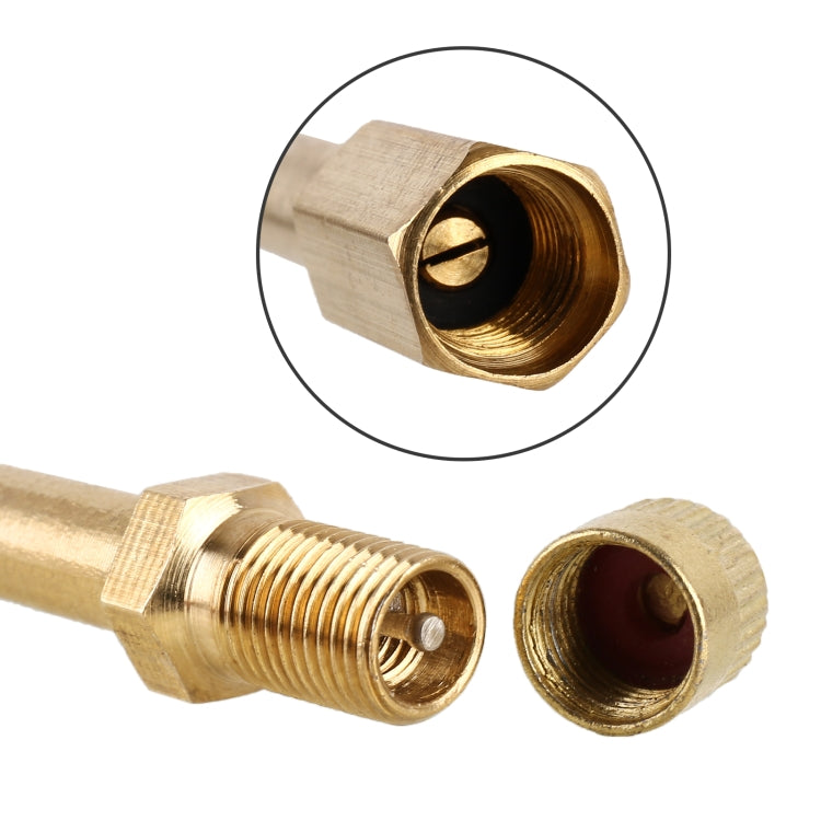 5 PCS Car Tires Valve Inflatable Extension Tube, Length: 140mm, 140mm, Pure Copper