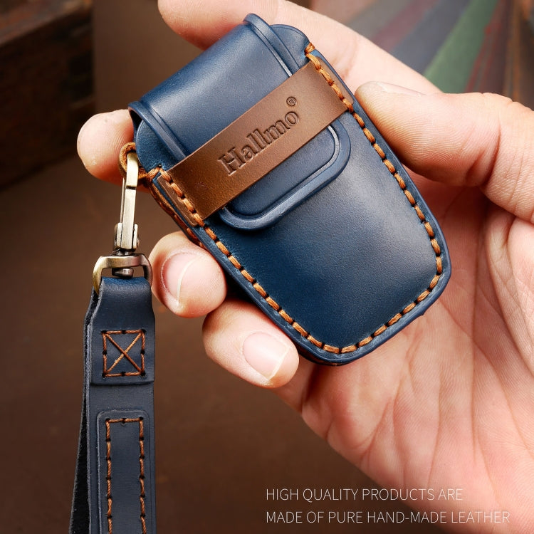 Hallmo Car Cowhide Leather Key Protective Cover Key Case for Toyota Corolla 2018 3-button, For Toyota Corolla 2018 3-button
