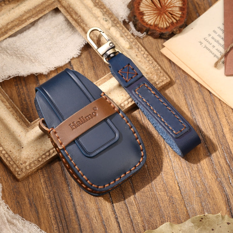 Hallmo Car Cowhide Leather Key Protective Cover Key Case for Changan CS75 Plus, For Changan CS75 Plus