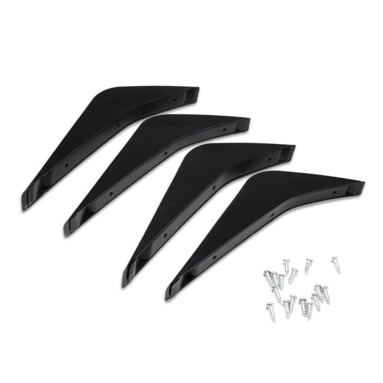 4 PCS Car Modified ABS Rear Wing Side Spoiler Lip for Chevrolet Corvette, For Chevrolet Corvette