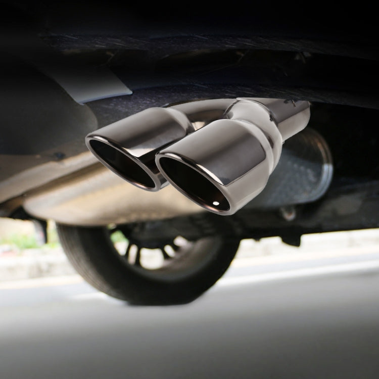 Universal Car Styling Stainless Steel Straight Exhaust Tail Muffler Tip Pipe, Inside Diameter: 7.2cm, Straight Inside Diameter: 7.2cm (Grey), Straight Inside Diameter: 7.2cm (Blue), Straight Inside Diameter: 7.2cm(Silver)