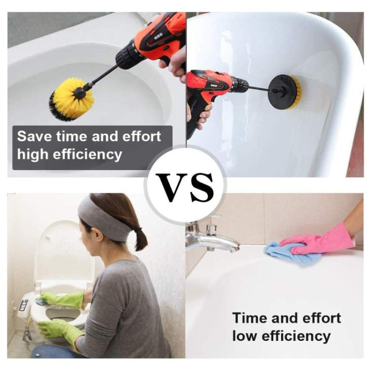 23 in 1 Floor Wall Window Glass Cleaning Descaling Electric Drill Brush Head Set, 23 in 1