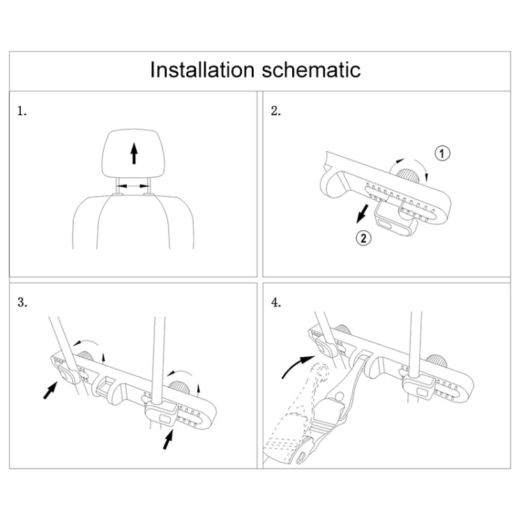 CSJY-3001 Car Children Safety Seat LATCH Interface Bracket Headrest Fixer, CSJY-3001