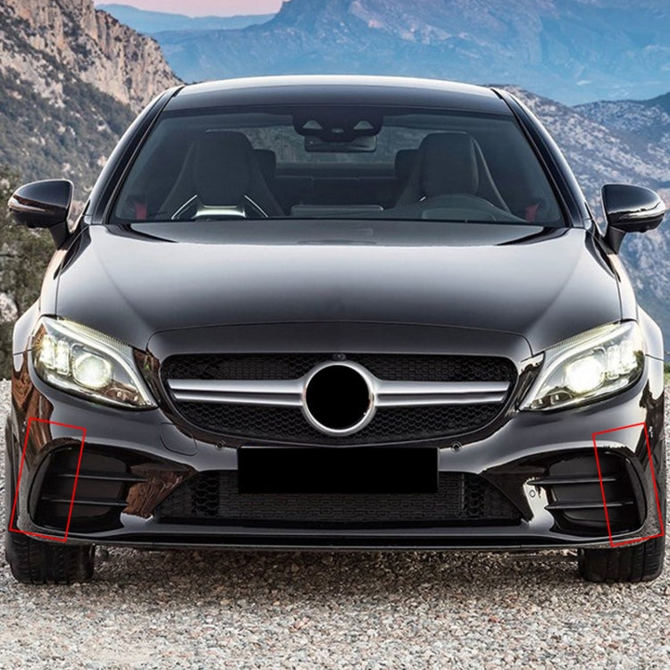 Car Front Wind Knife Decoration Sticker Strip for Mercedes-Benz C Class C180L/C260L/C300L, Front Wind Knife For Mercedes-Benz C Class(Black), Front Wind Knife For Mercedes-Benz C Class(Carbon Fiber Black)