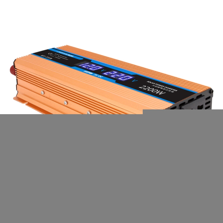 Carmaer 24V to 220V 2200W Car Multi-function Double Digital Display Inverter Household Power Converter, 24V to 220V 2200W