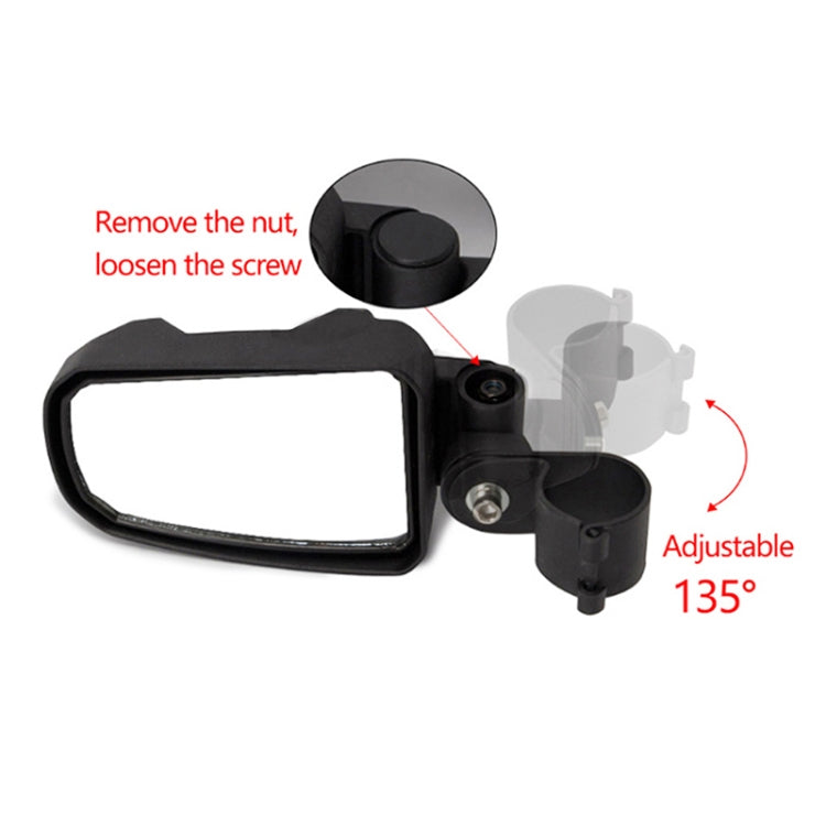 Pair All-terrain Vehicles Wide Field View 1.75 inch Rearview Mirror Side Reflector Mirror for UTV / ATV, UTV-23 1.75 inch