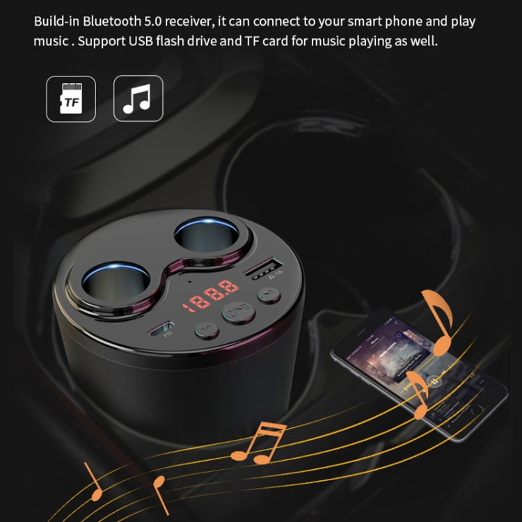 G63 Car Multi-function Bluetooth Charger Cup Support USB Charging / Navigation Broadcast, without Remote Control, without Remote Control