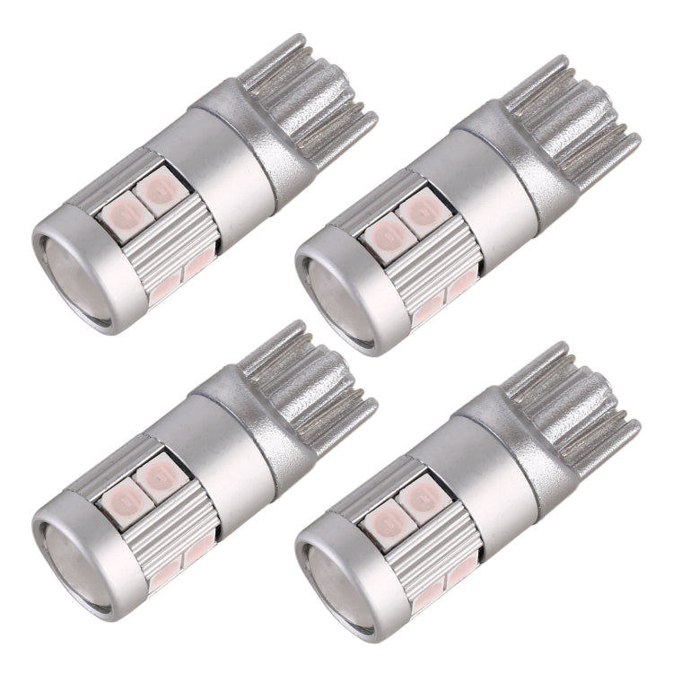 4 PCS T10 DC12V / 2W Car Clearance Light 9LEDs SMD-3030 Lamp Beads , 9LEDs SMD-3030 (White Light), 9LEDs SMD-3030 (Yellow Light), 9LEDs SMD-3030 (Ice Blue Light), 9LEDs SMD-3030 (Blue Light), 9LEDs SMD-3030 (Pink Light), 9LEDs SMD-3030 (Red Light)